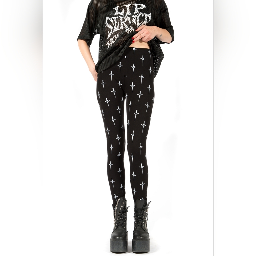 Lip Service Skull and Dagger Leggings XL Never Worn
